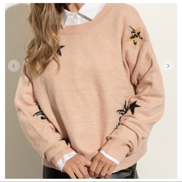 Boho Fabulous Star Oversized Knit Sweater - Picture 2 of 7